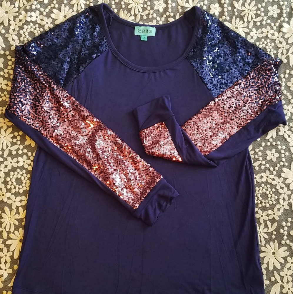NWT Sequin long sleeve top